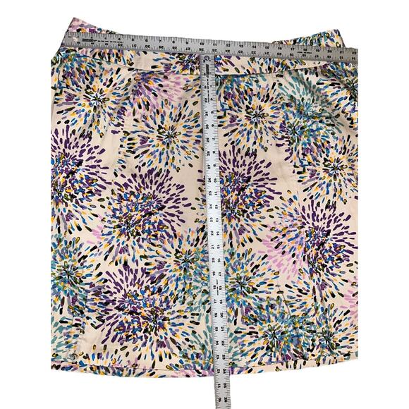 LANE BRYANT Womens Colorful‎ Skirt - Sz 22 Non Lined Cream Base Plus Size - Picture 3 of 6